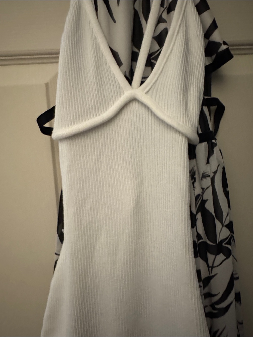 Fashion Nova White Ribbed Midi Dress